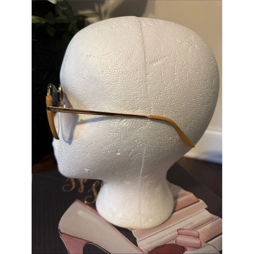 Gold Frame Brown Gradient Lens Women's Sunglasses